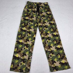 Arizona Boys Green Fleece Camo Skull Pajama Pants Size 8